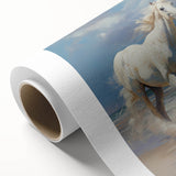 Rolled canvas showcasing vibrant African wall art with intricate tribal patterns, protected within a durable cardboard tube, ideal for home decor enthusiasts.