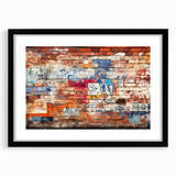 Extra large abstract art print featuring textured, colorful swirls on a framed canvas, ideal for living room decor.