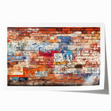 Extra large rolled canvas print of vibrant floral art in shades of pink and green.