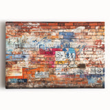 Large black and white abstract print on stretched canvas, ideal for kitchen wall art.