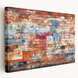 Large abstract painting in muted gray and blue tones on stretched canvas, ideal for kitchen wall art.