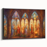 Framed canvas artwork showcasing a vibrant abstract design in bold colors, viewed from the side against a neutral background, emphasizing its modern aesthetic and quality craftsmanship. Ideal for contemporary home decor enthusiasts.