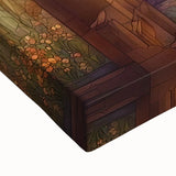 Close-up of a stretched canvas print showcasing vibrant African tribal art, highlighting intricate details and rich colors, perfect for home decor accents.