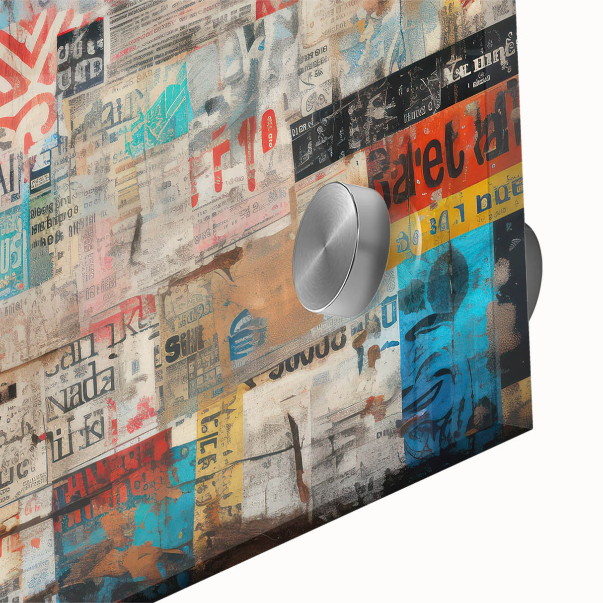 Large abstract wall art in muted earth tones on acrylic glass, suitable for dining room ambiance.