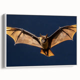 Framed canvas artwork showcasing an abstract design in vibrant colors, viewed from the side against a neutral background, perfect for modern home decor.