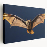 Stretched canvas wall art showcasing a vibrant abstract design in bold colors, perfect for modern home decor. Side view highlights the texture and depth of the artwork.