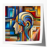 Glossy photo print mockup set displayed on a wooden surface, featuring vibrant landscape images in various sizes, ideal for showcasing photography portfolios.