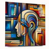 Acrylic glass sheet displayed from a side view, showcasing its transparent surface and smooth edges, ideal for framing artwork or photographs in modern decor.