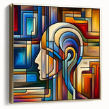 Framed canvas art showcasing an elegant abstract design in silver and gold tones, suitable for modern home decor, enhancing any living space with sophistication.