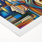 Rolled canvas showcasing vibrant African-inspired wall art design, featuring intricate patterns and a textured surface, securely packaged in a durable cardboard tube for safe shipping.