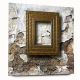 Large abstract wall art on acrylic glass with a mix of swirling blue and white tones.