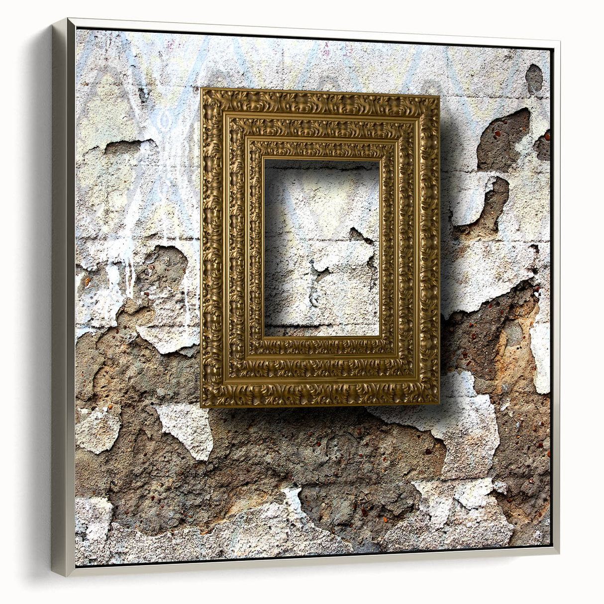 Landscape art painting on framed canvas depicting a colorful, vintage-style scene, ideal for living room decor.