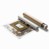 Extra large rolled canvas featuring a floral art design in muted pastel shades, ideal for classy bathroom wall art.