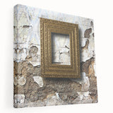 Large abstract painting on stretched canvas featuring swirls of blue and white, ideal for kitchen wall art.