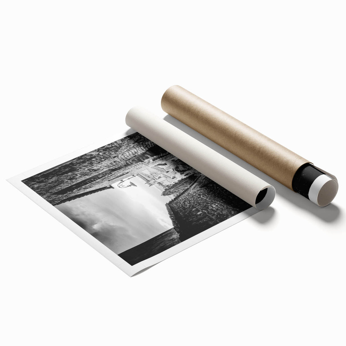 Extra large rolled canvas featuring floral art in soft pastel shades, ideal for classy bathroom or large living room decor.