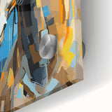 Close-up of a vibrant acrylic glass piece showcasing intricate patterns and colors, reflecting light beautifully and enhancing modern decor aesthetics. Ideal for art enthusiasts and interior designers seeking unique decorative elements.