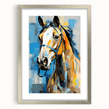 Elegant silver frame showcasing a matted artwork, viewed from the front. The frame's sleek design highlights the vibrant colors of the artwork, making it ideal for modern home decor. Perfect for showcasing photography or art prints in living rooms or galleries.