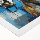 Rolled canvas showcasing vibrant African tribal wall art with intricate patterns and colors, securely packaged in a protective cardboard tube for shipping.