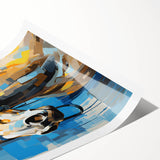 Rolled canvas print showcasing a vibrant African tribal design with intricate patterns and rich colors, securely packaged in a durable cardboard tube for safe shipping.