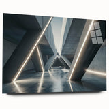 Large abstract wall art in vibrant blues and greens on acrylic glass, ideal for bedroom or dining room decor.