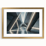 Textured abstract art print in muted gold and beige tones, displayed in a gold frame, ideal for bedroom art.