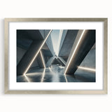 Abstract art print featuring swirling blue and white patterns on framed canvas, suitable for bedroom or dining room decor.