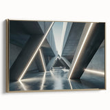 Framed canvas of a vintage landscape painting featuring colorful art with predominant black hues.