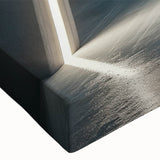 Large art of a black and white landscape painting on stretched canvas, ideal for bedroom wall decor.