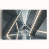 Large black and white abstract print on stretched canvas, featuring fluid shapes, suitable as kitchen wall art.