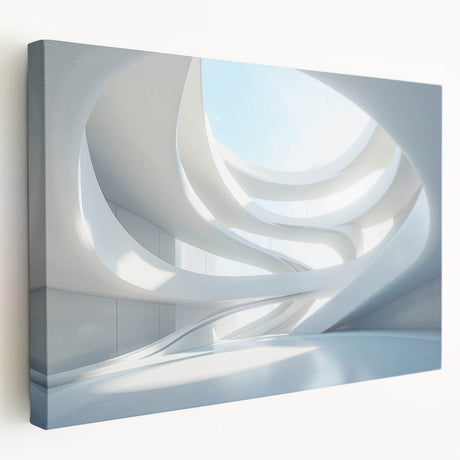Large abstract art on stretched canvas featuring vibrant blue and green swirls, ideal for kitchen wall art.