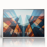 Large acrylic print of a mid-century modernist design in neutral tones, ideal for nursery wall decor.