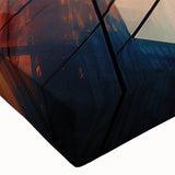 Large art depicting a black and white landscape painting on stretched canvas, suitable for bedroom wall decor.