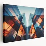 Large abstract canvas art featuring swirling blue and white patterns, suitable for kitchen wall decor.