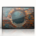 Large abstract wall art in muted gray and blue tones, framed acrylic print, suited for modern living room decor.