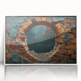 Art deco poster featuring geometric patterns in muted gold and white on a framed acrylic, ideal for nursery wall decor.