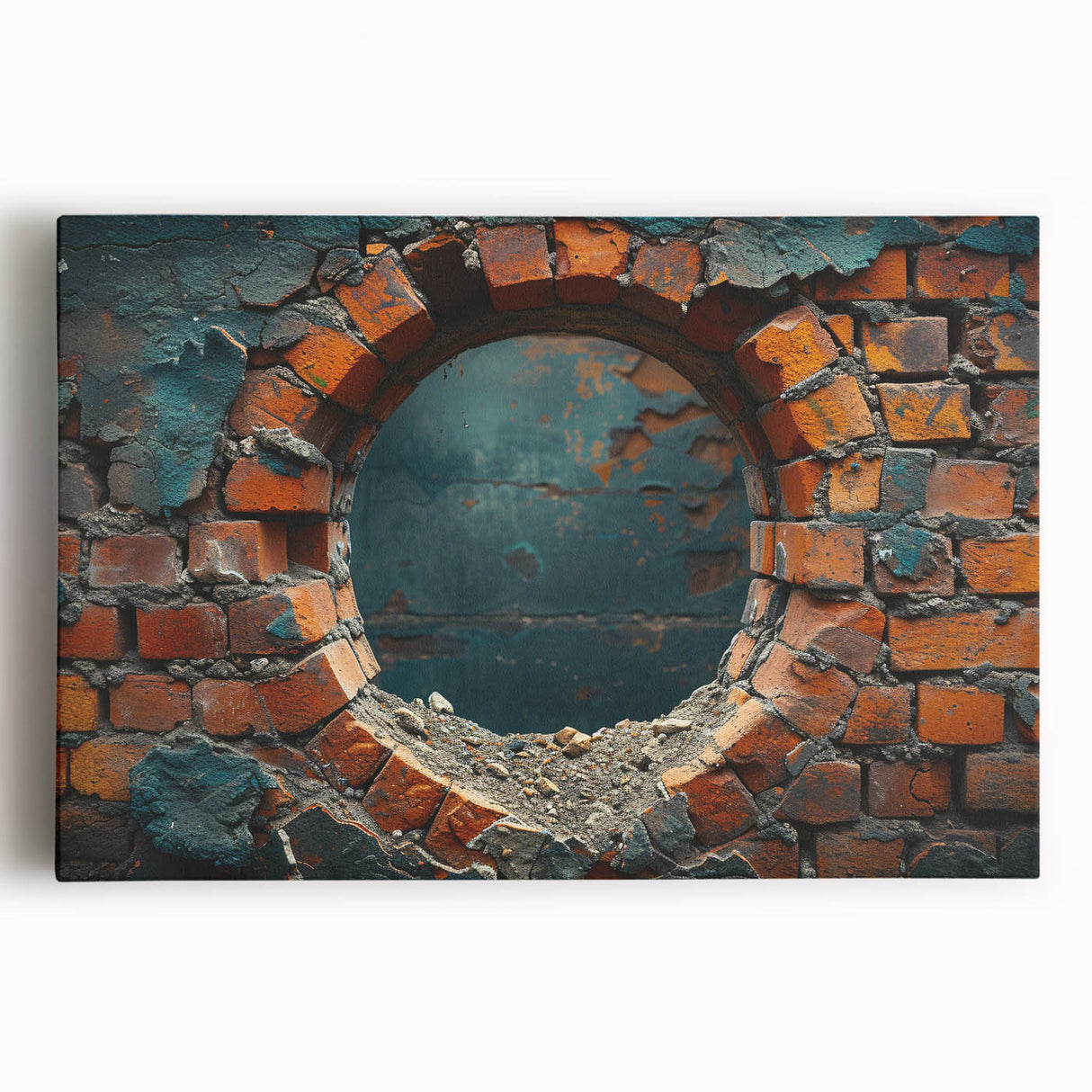 Large black and white abstract print on stretched canvas, featuring fluid shapes; ideal for kitchen wall art.