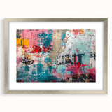 Textured abstract art print in silver frame, featuring swirls in gray tones, suitable for bedroom decor.