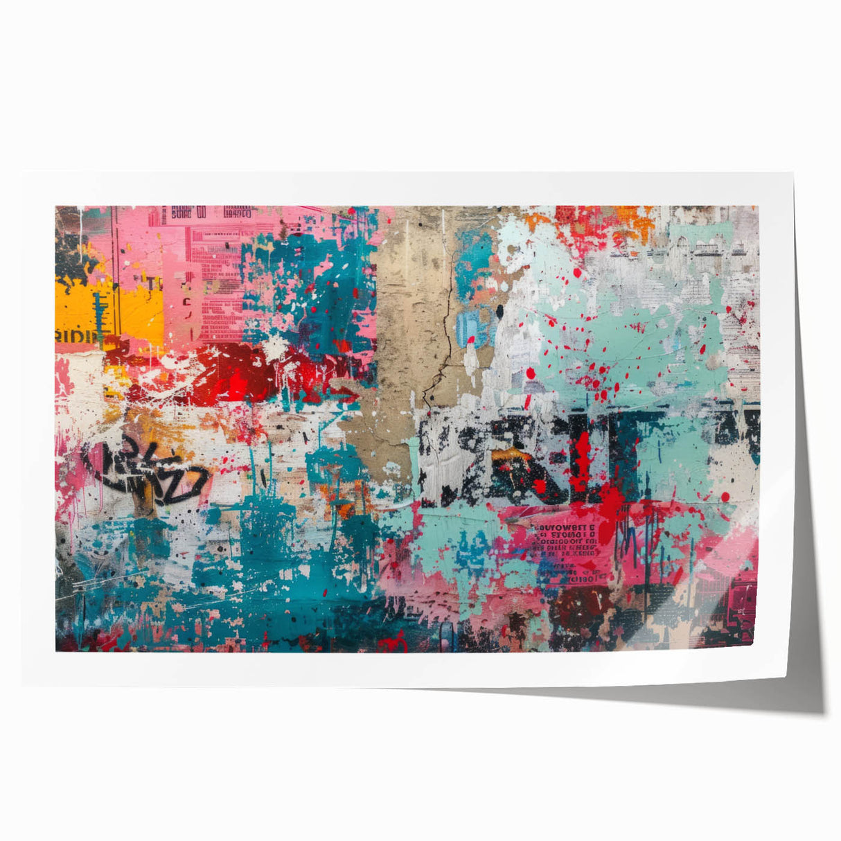 Extra large rolled canvas featuring a floral design in pastel shades, ideal for art wall dining room.