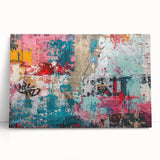 Large black and white stretched canvas of a geometric pattern, ideal for kitchen wall art or bedroom decor.