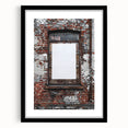 Extra large abstract art print featuring textured, vibrant colors on a black framed canvas, ideal for living room decor.