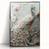 Framed acrylic artwork showcasing a stylish silver design with a modern aesthetic, ideal for contemporary home decor. The piece is displayed from a front view, highlighting its sleek edges and captivating visual appeal. Perfect for enhancing living spaces or office environments.