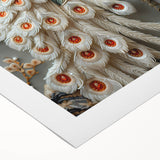 Rolled canvas print showcasing vibrant African tribal art with intricate patterns and rich colors, securely packaged in a durable cardboard tube for safe shipping.