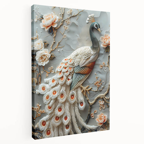 Stretched canvas showcasing a vibrant African mural design, viewed from the side to highlight its textured finish and depth, ideal for home decor.