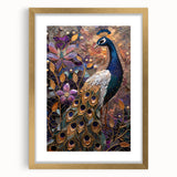 Elegant gold frame with mat, showcasing a vibrant art piece, perfect for home decor. Ideal for gallery walls or as a statement piece in modern interiors.