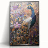 Framed acrylic wall art featuring an abstract design with vibrant colors, showcasing a contemporary aesthetic perfect for modern home decor. The piece is elegantly displayed in a black frame, enhancing its visual appeal and making it an ideal focal point for any room.