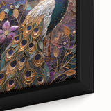 Close-up of a framed canvas showcasing vibrant African wall art, highlighting intricate patterns and textures, perfect for home decor and cultural expression.