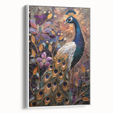 Framed canvas artwork showcasing a vibrant abstract design in warm colors, displayed from a white side view, ideal for modern home decor.