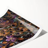 Rolled canvas print showcasing vibrant African tribal art with intricate patterns, neatly packaged in a protective cardboard tube, ideal for home decor enthusiasts.