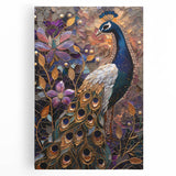 Stretched canvas artwork displaying a vibrant abstract design in bold colors, showcasing dynamic shapes and textures, perfect for modern home decor enhancement.