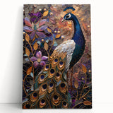 Stretched canvas artwork depicting a vibrant landscape scene with lush greenery and a serene sky, leaning against a light-colored wall in a modern interior setting. Ideal for home decor enthusiasts seeking nature-inspired art pieces.